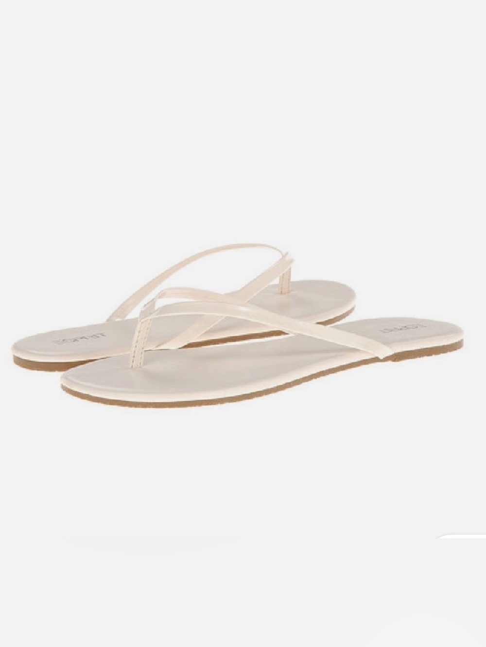 ESPRIT Minimalist White Flat Thong Sandals Size [6.5]